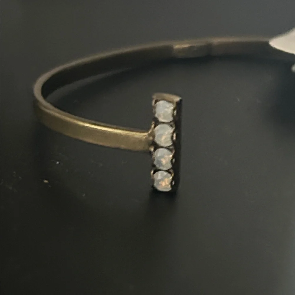 Sorrelli Open Cuff Bracelet with Clear Crystal Ends - Picture 3 of 8
